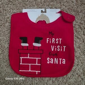 NWT just one you my first christmas baby bib